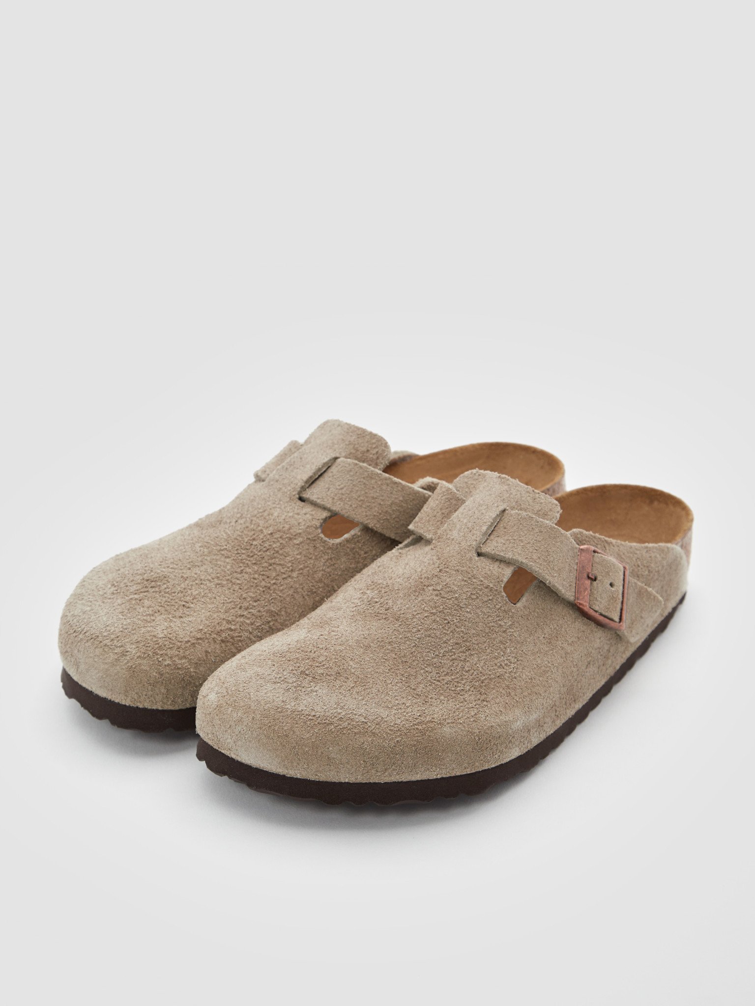 Birkenstock: Taupe Boston BS Sandals | Men's Designer