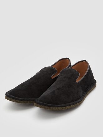 Dries Van Noten Mocassins en Suède Noirs Dries Van Noten Mocassins en Suède Noirs