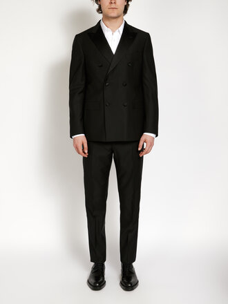 Boglioli Black Wool Double Button Tuxedo