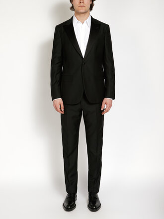 Boglioli Black Wool Single Button Tuxedo