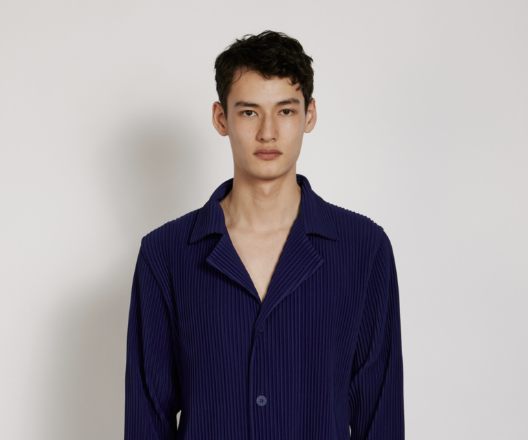 Homme Plissé Purple Pleated Jacket