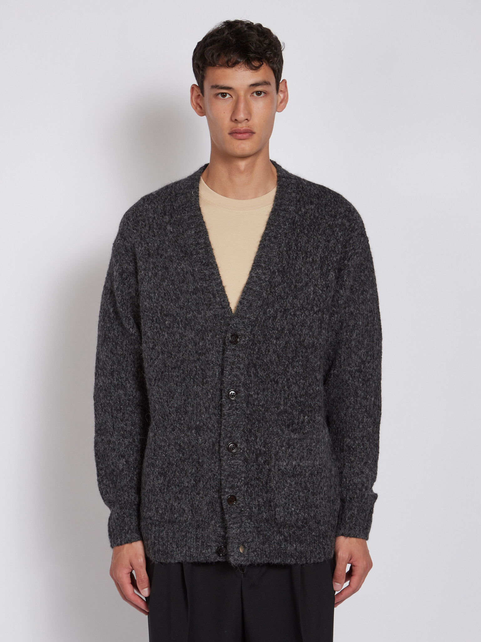 トップス DRIES VAN NOTEN 23aw Fluffy Cardigan トップス DRIES VAN NOTEN 23aw Fluffy Cardigan Black Fringed
