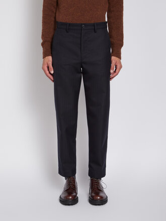 Dries Van Noten Pantalon Penwick Sergé Marine Dries Van Noten Pantalon Penwick Sergé Marine