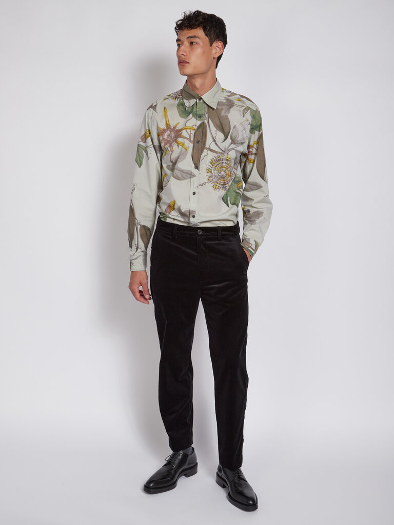 Dries Van Noten Black Velvet Penwick Pants