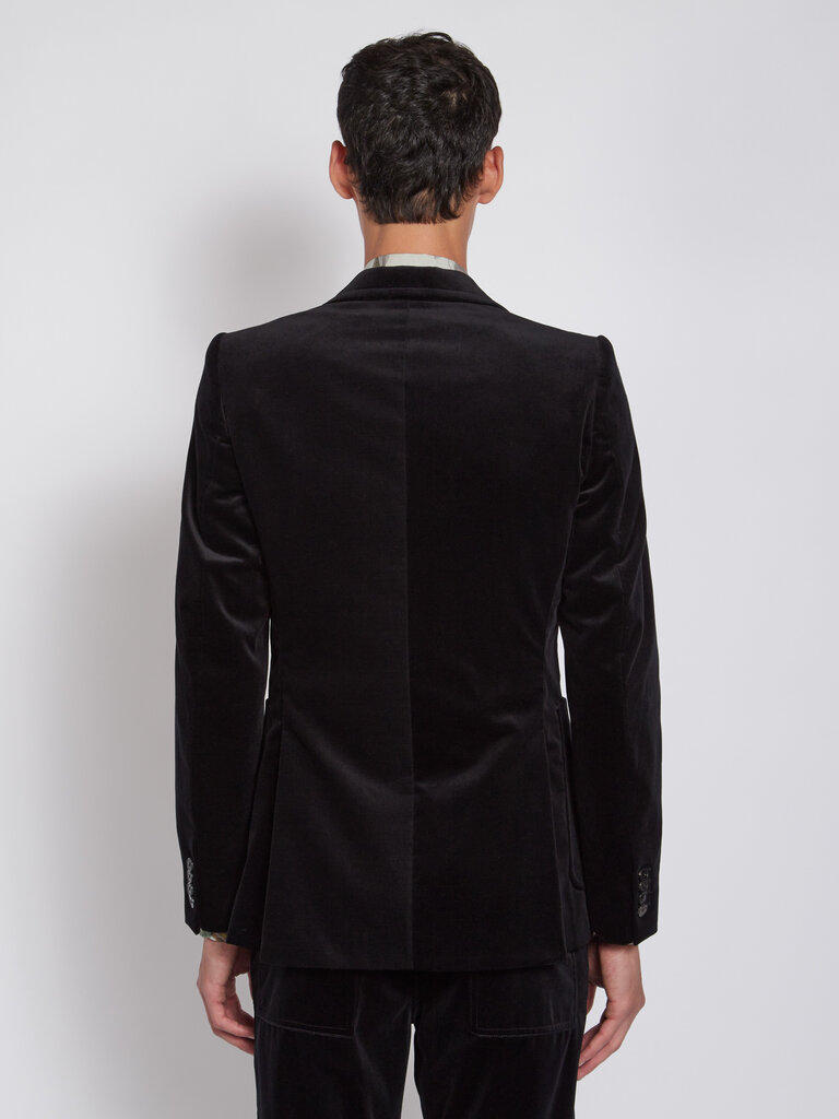 Dries Van Noten Black Velvet Blazey Jacket