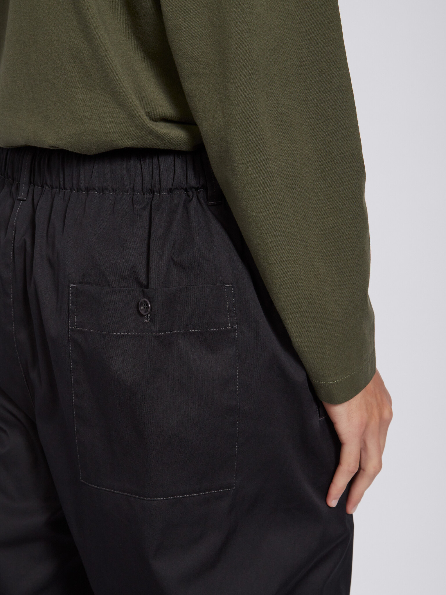 Lemaire: Black Relaxed Pants, Men's Designer Clothes
