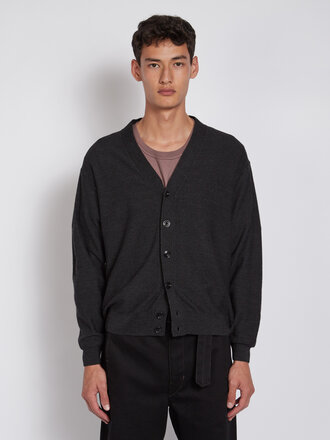 Lemaire Cardigan Relaxed Twisted Anthracite Lemaire Cardigan Relaxed Twisted Anthracite