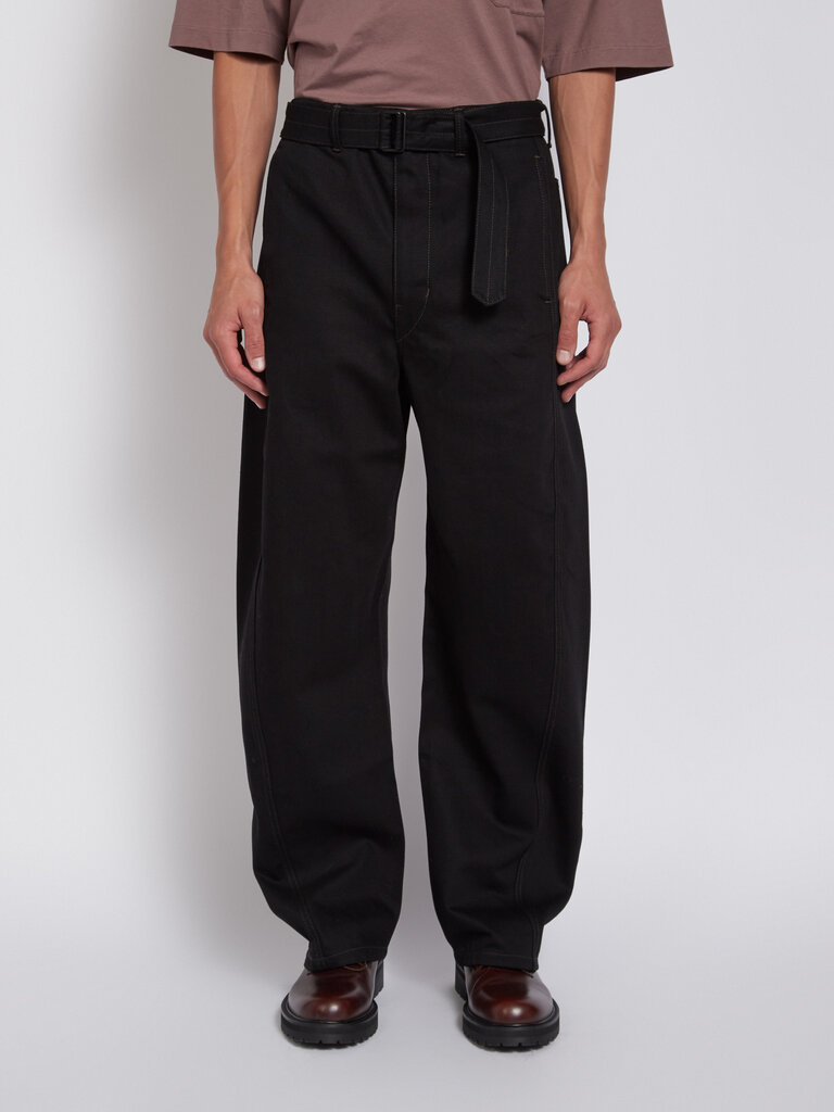 Lemaire Black Twisted Belted Pants