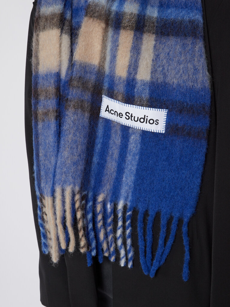 Acne Studios Blue Check Scarf