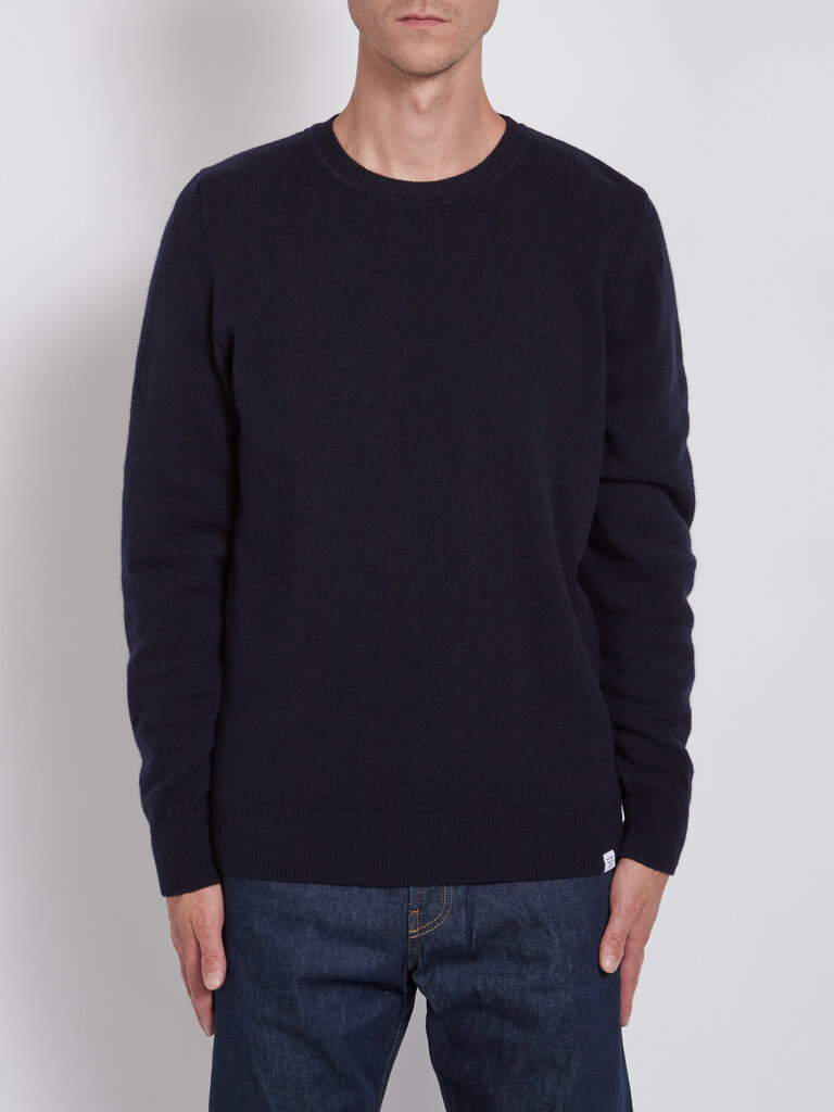 Norse Projects Chandail Sigfred en Laine Mérinos Marine