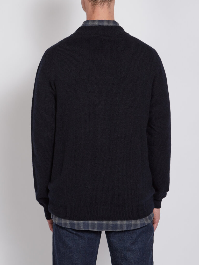 Sunspel Navy Wool Cardigan