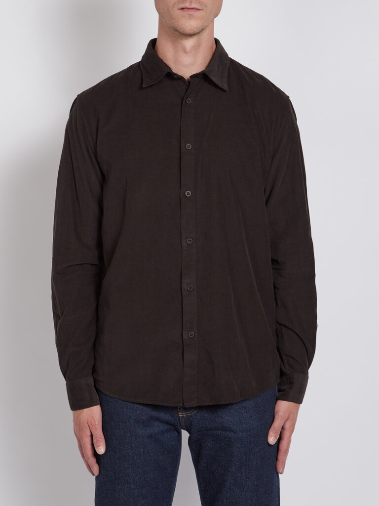 Sunspel Coffee Corduroy Shirt