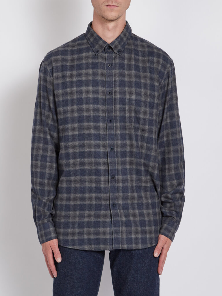 Sunspel Checkered Flannel Shirt