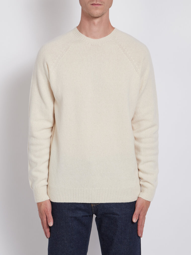 Sunspel Ecru Wool Sweater