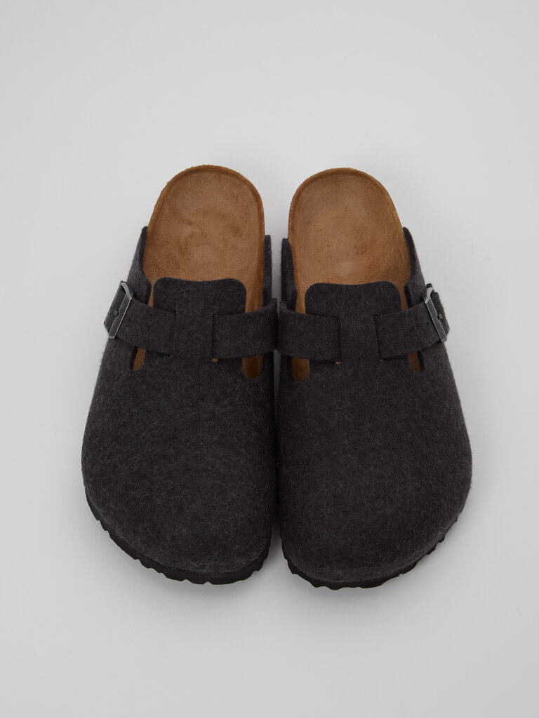 Birkenstock Sandales Boston Anthracite en Feutre