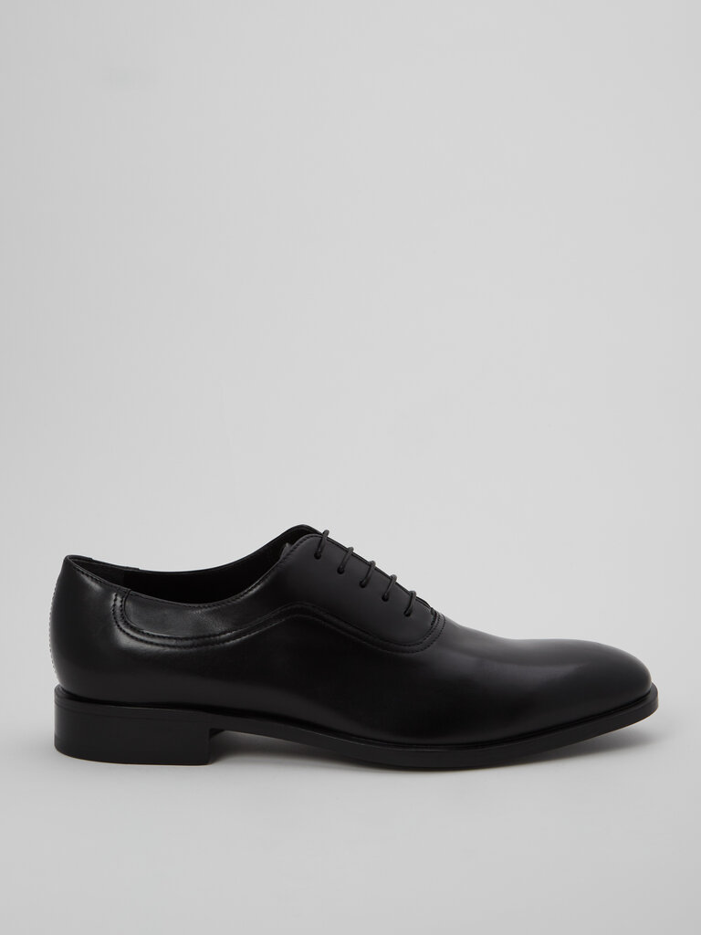 Lancio Black Vitellino Oxford Shoes