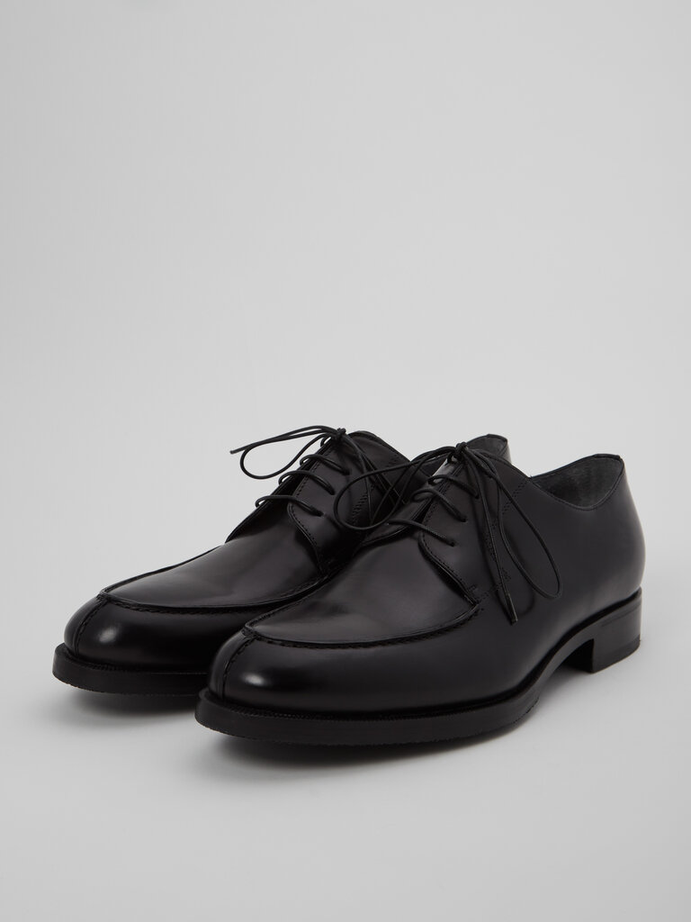 Lancio Black Parma Derby Shoes