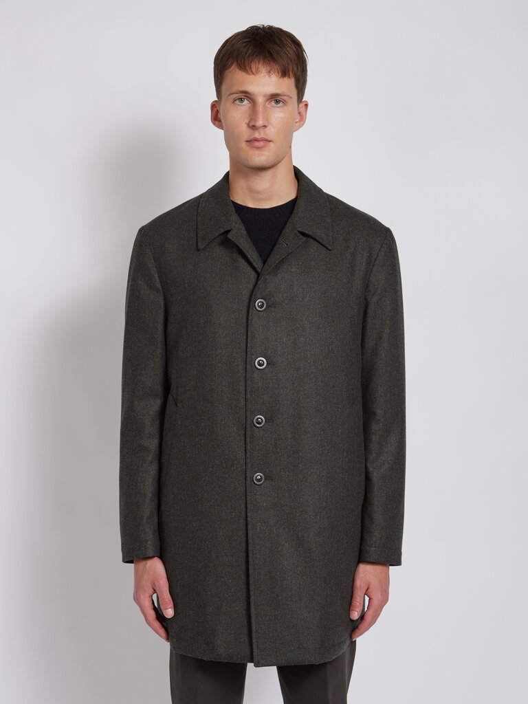 Boglioli Green Virgin Wool Duster Coat