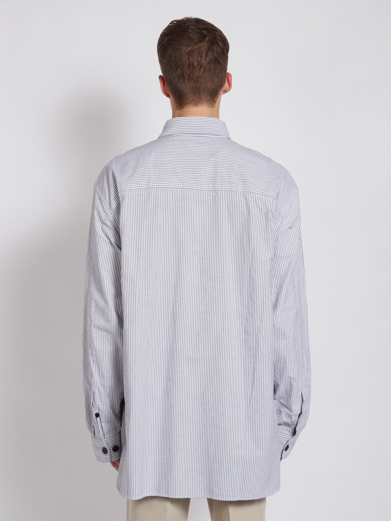 Dries Van Noten Grey Crowsey Shirt