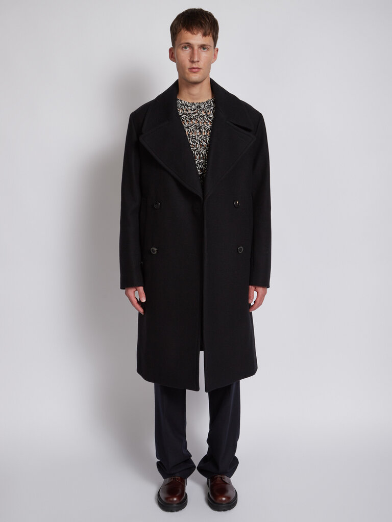 Dries Van Noten Manteau Raven Noir