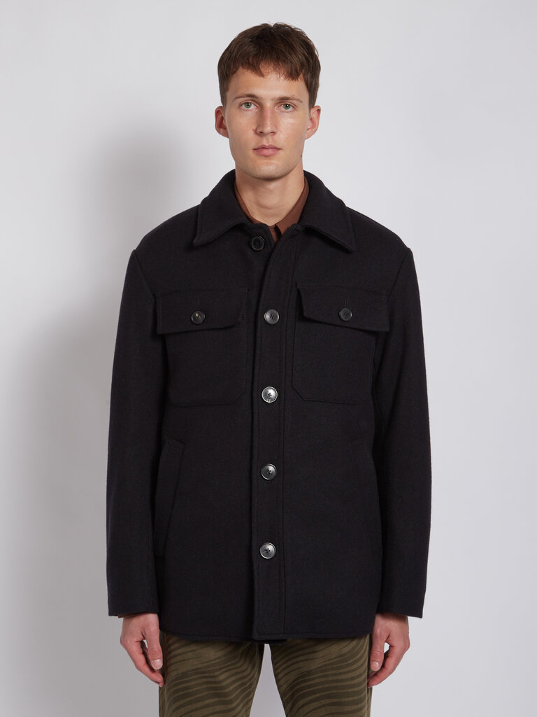 Dries Van Noten Black Valko Coat