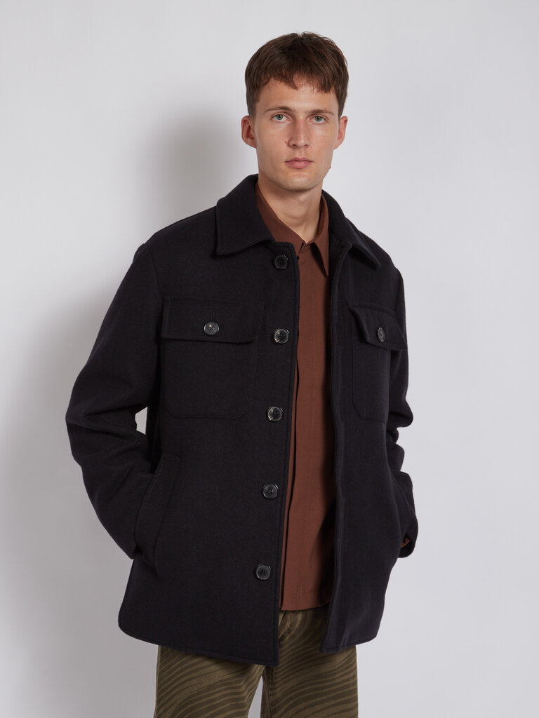 Dries Van Noten Black Valko Coat