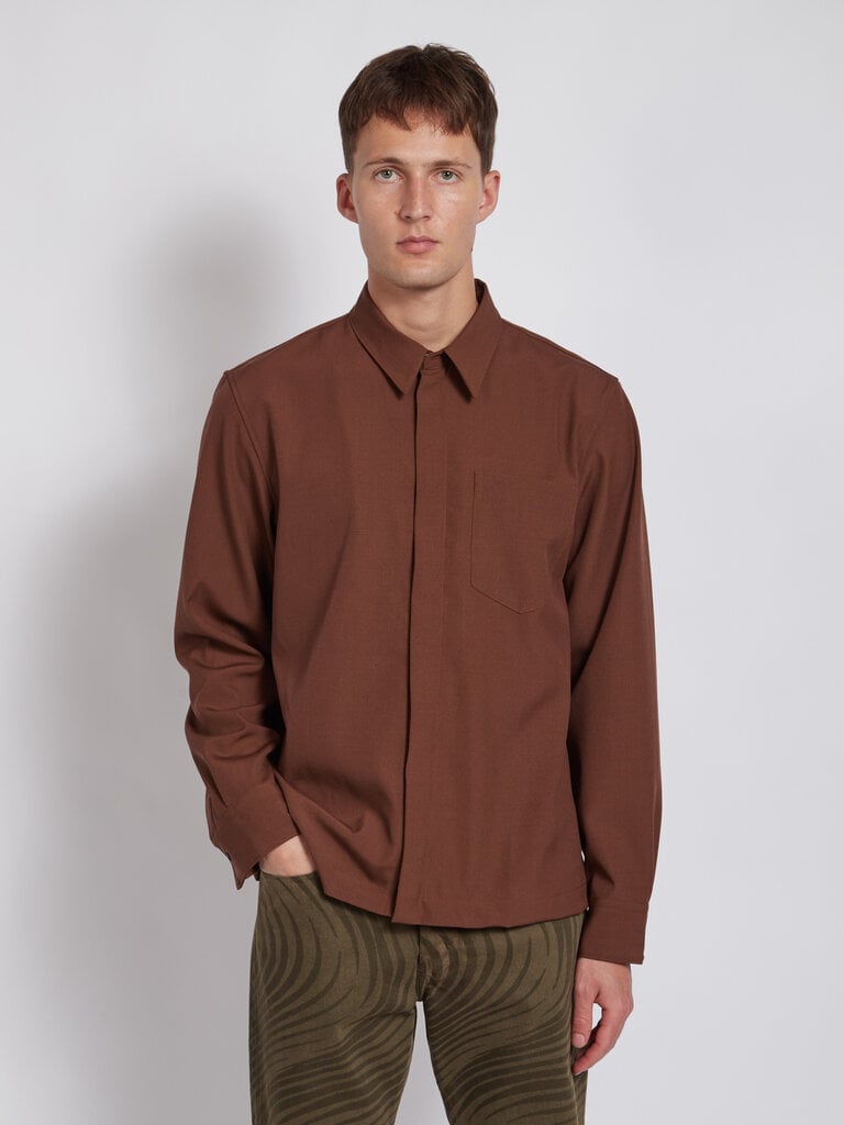 Dries Van Noten Brown Corran Overshirt