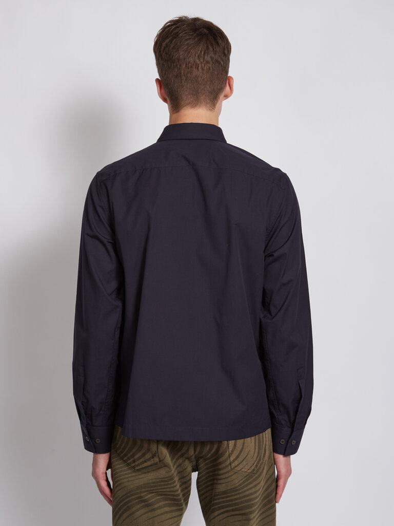 Dries Van Noten Navy Corran Cotton Overshirt