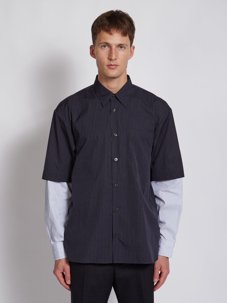 Dries Van Noten Navy Carle Shirt