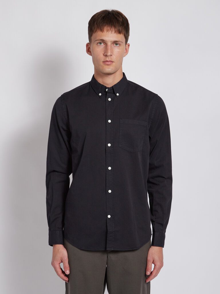 Norse Projects Chemise Anton en Sergé Léger Marine Foncé