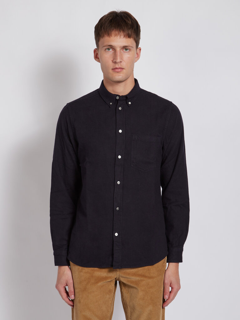 Norse Projects Navy Anton Flannel Shirt