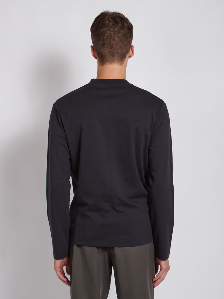 Sunspel Black Long Sleeve T-Shirt
