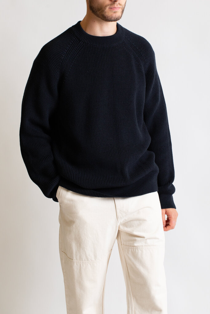 Arpenteur Navy Plano Merino Sweater