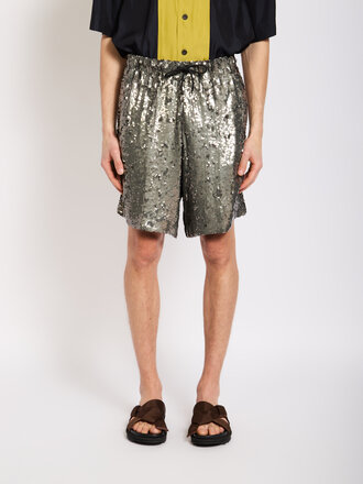 Dries Van Noten Silver Piperi Bermuda