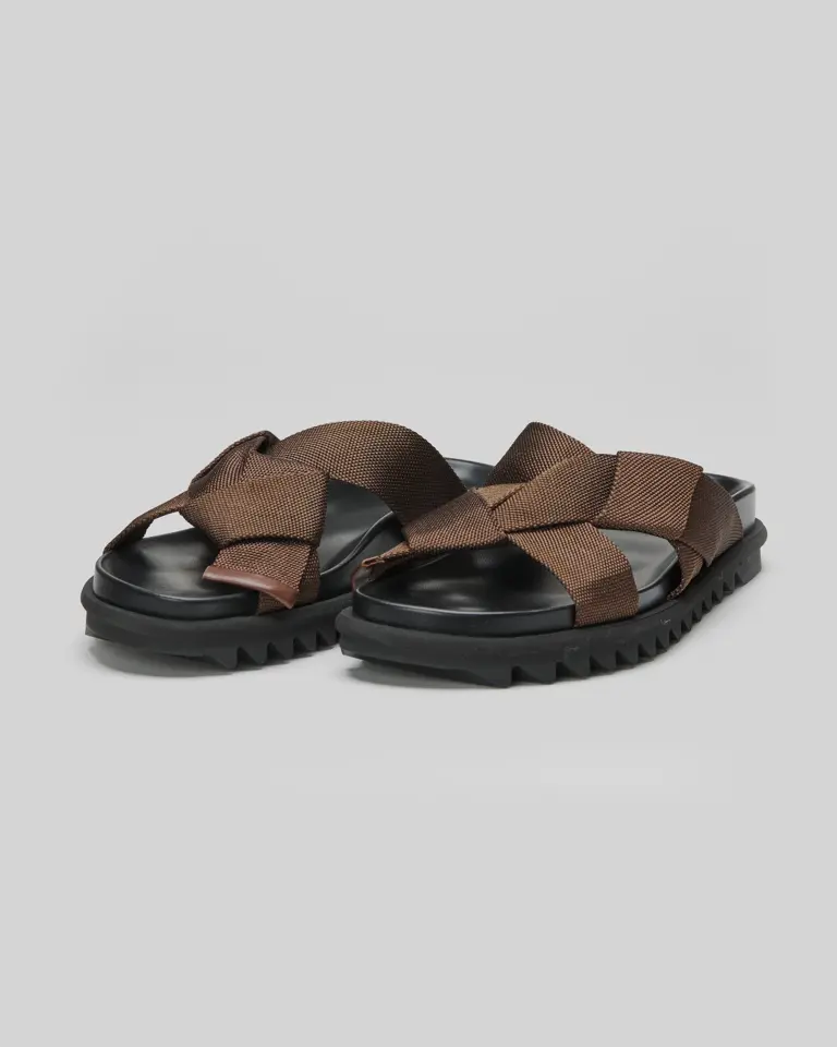 Dries Van Noten Brown Slip-on Sandals