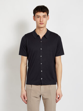 John Smedley Navy Folke Shirt