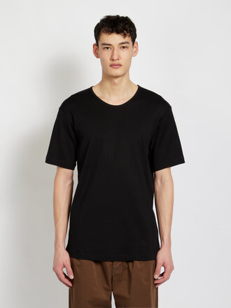 Lemaire Black Rib U Neck T-shirt Lemaire Black Rib U Neck T-shirt