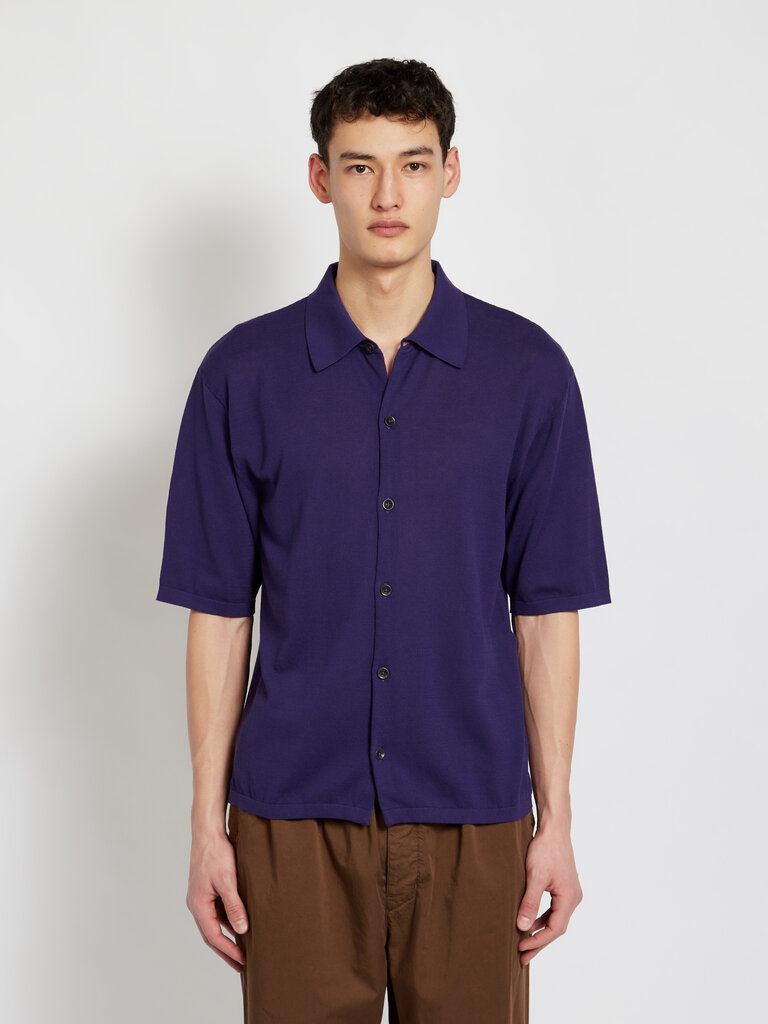 Lemaire Purple Polo Shirt