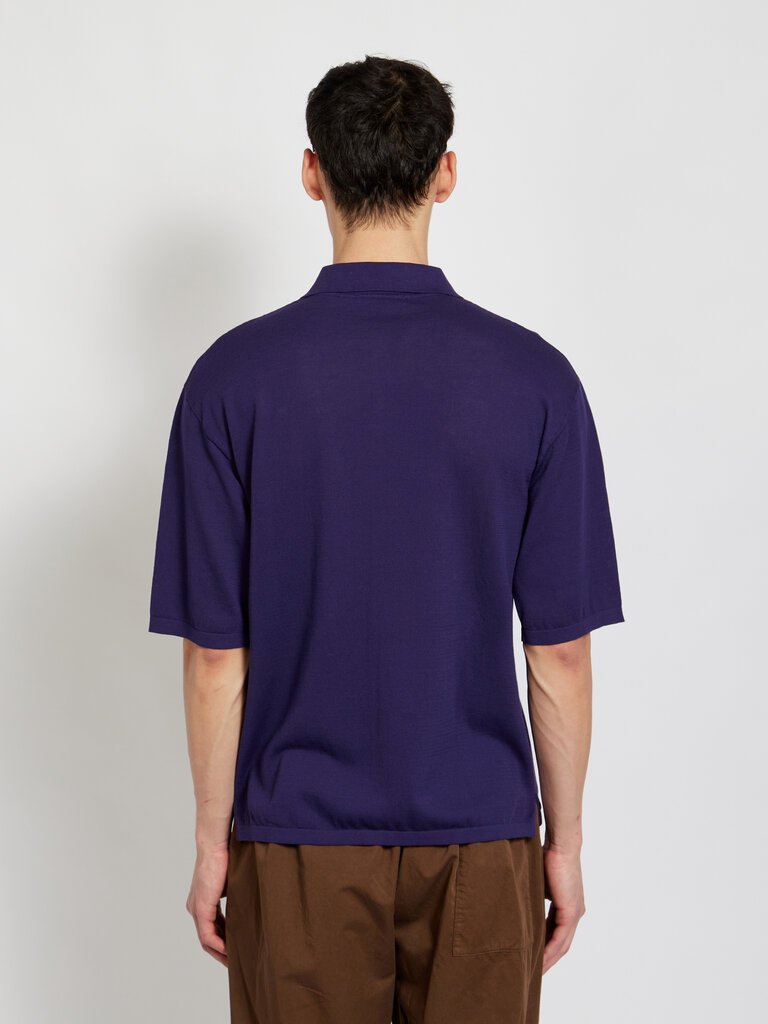 Lemaire Purple Polo Shirt