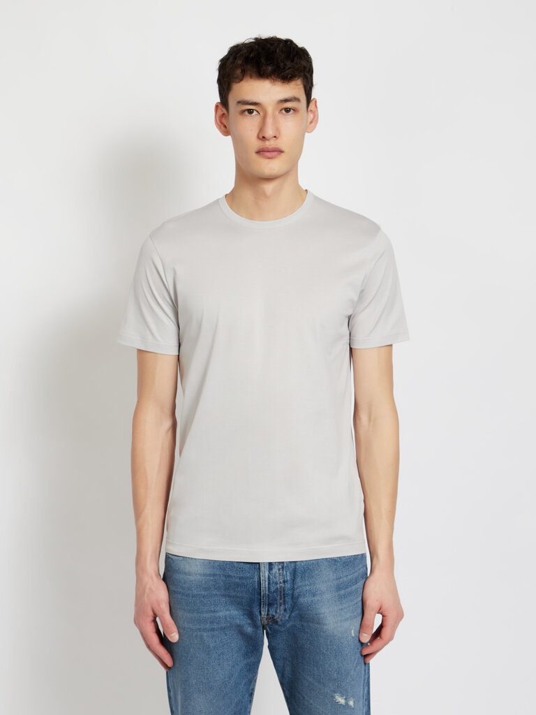Sunspel T-Shirt Classique Gris Pâle