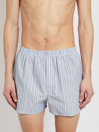 Sunspel Boxer Short à Rayures Mix Bleues Sunspel Boxer Short à Rayures Mix Bleues