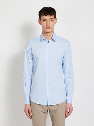Sunspel Blue Cotton Stretch Shirt