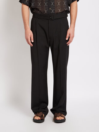 Dries Van Noten Black Pyman Bis Trousers