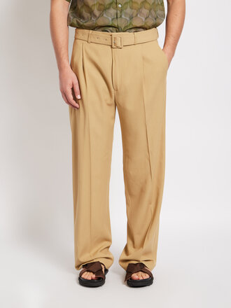 Dries Van Noten Sand Pyman Bis Trousers
