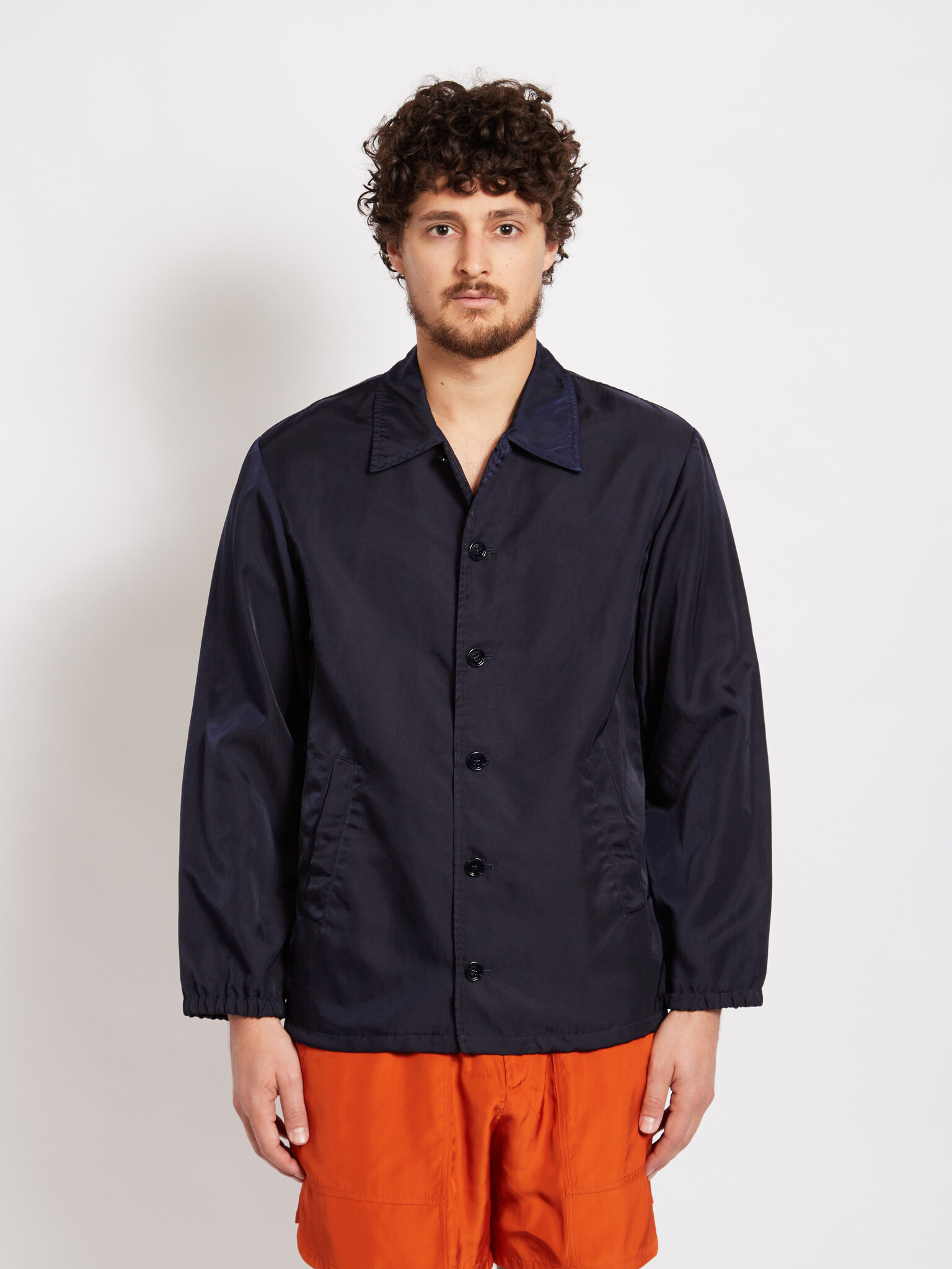 Dries Van Noten: Blue Vorrie Bis Jacket | Men's Designer Clothes 