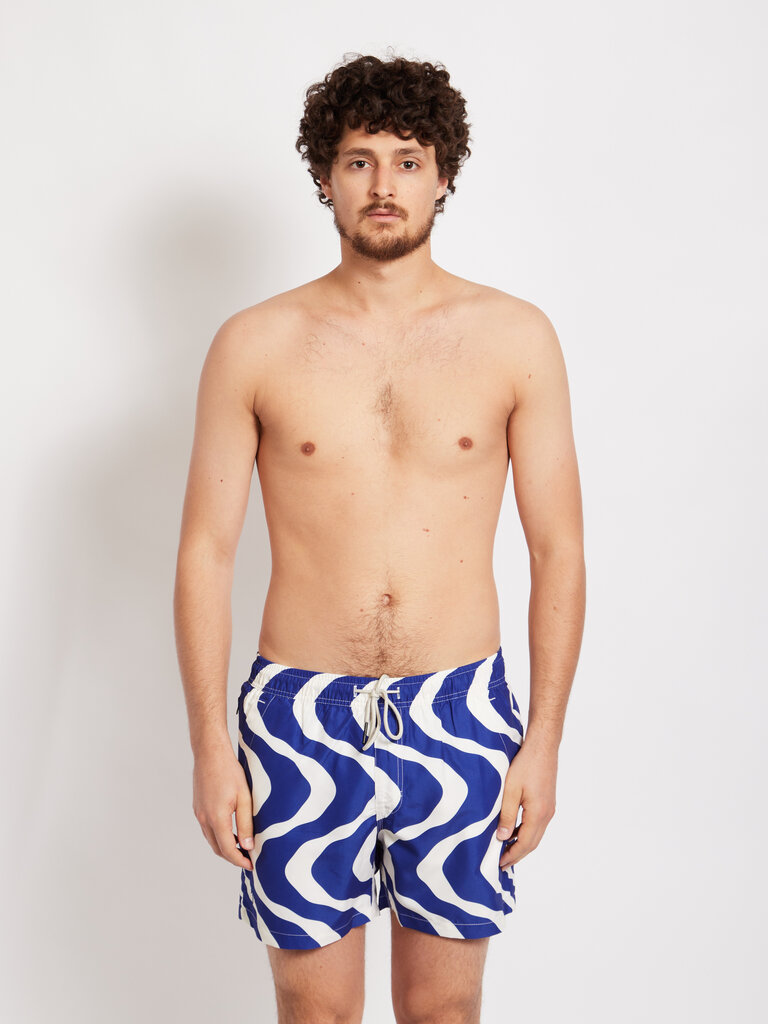 OAS Blue Rippling Swim Shorts