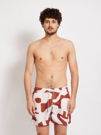 OAS Red Puzzlotec Swim Shorts OAS Red Puzzlotec Swim Shorts