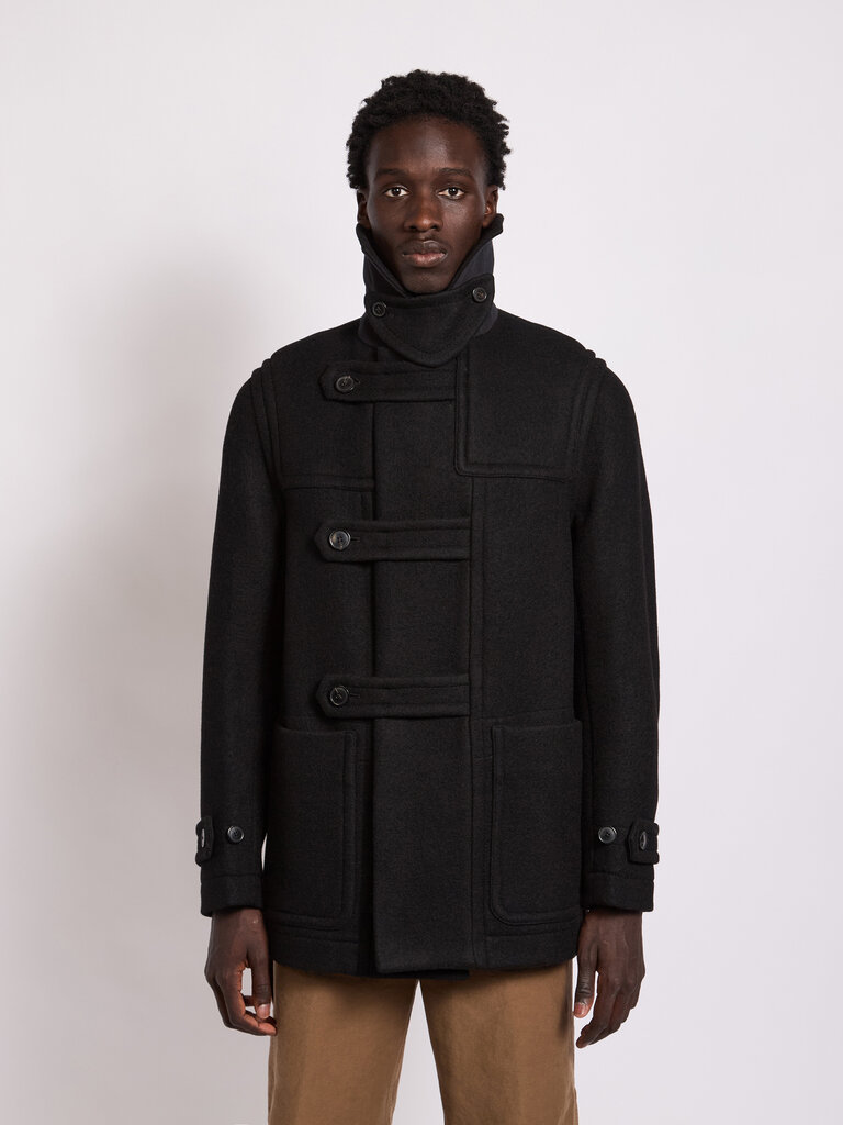 Dries Van Noten Black Ranner Coat