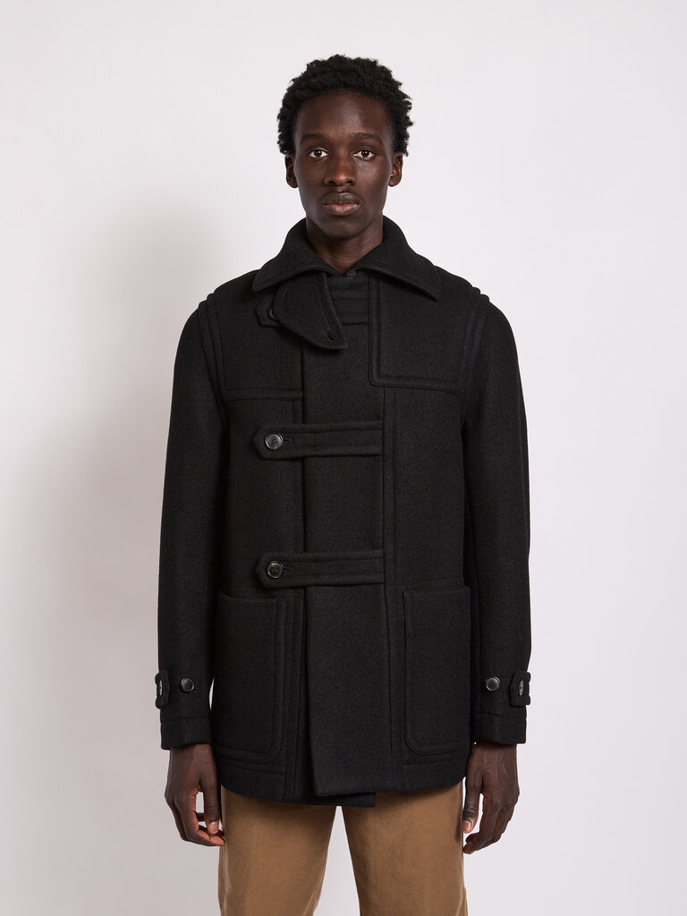 Dries Van Noten Black Ranner Coat