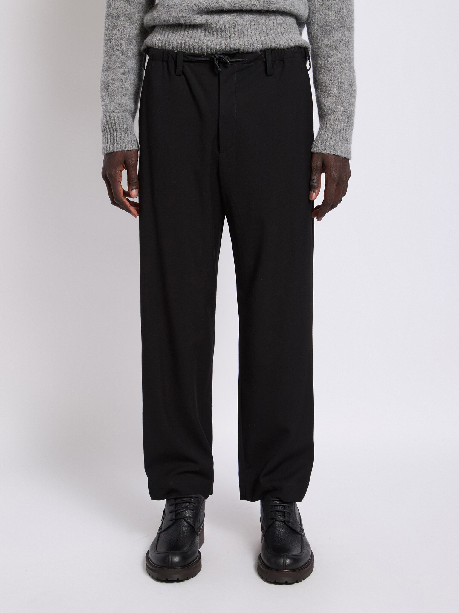 Dries Van Noten: Pantalon Penny Noir | Vêtements pour homme Dries Van Noten: Pantalon Penny Noir | Vêtements pour homme